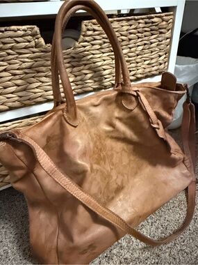 CATERINA lucchi distressed leather bag with dust bag